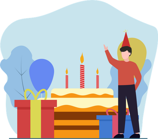 Fête d'anniversaire  Illustration