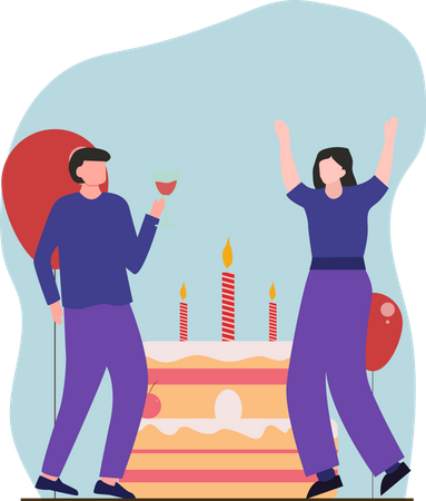 Fête d'anniversaire  Illustration