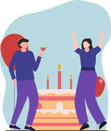 Fête d'anniversaire  Illustration