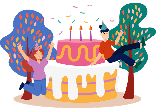 Fête d'anniversaire  Illustration