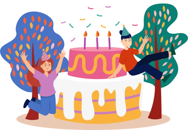 Fête d'anniversaire  Illustration