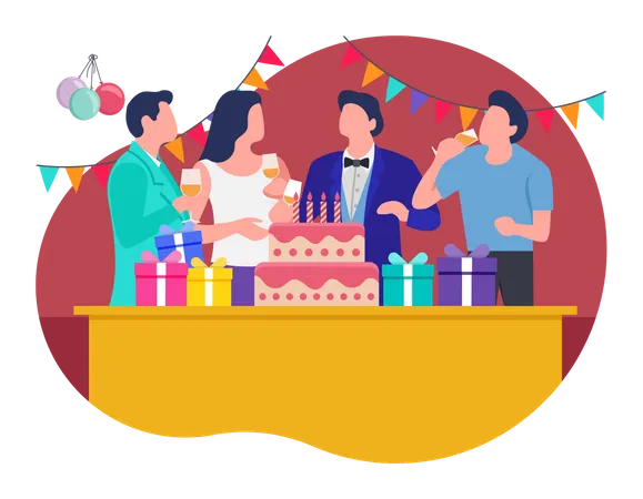 Fête d'anniversaire  Illustration