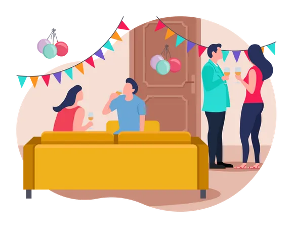 Fête d'anniversaire  Illustration