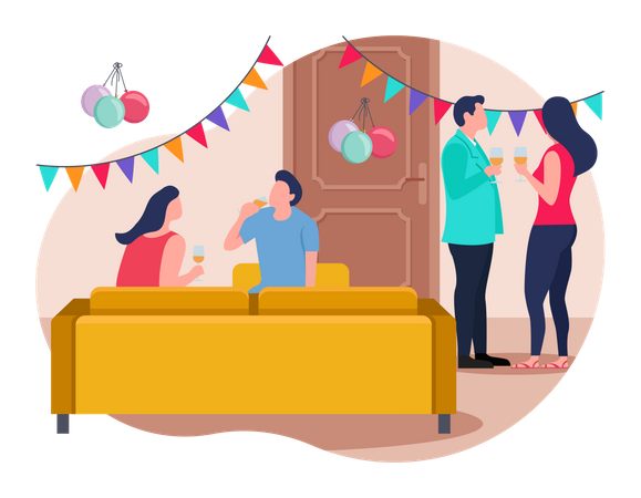 Anniversary Party Illustration