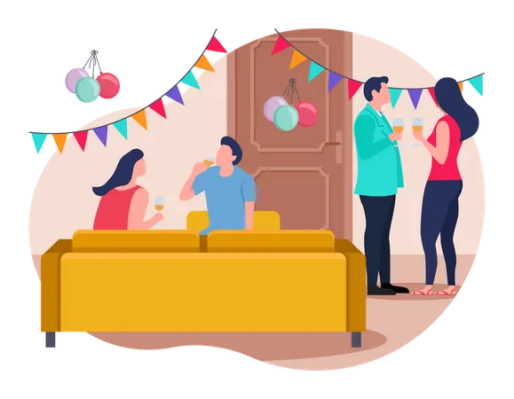 Anniversary Party  Illustration