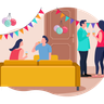anniversary party illustration