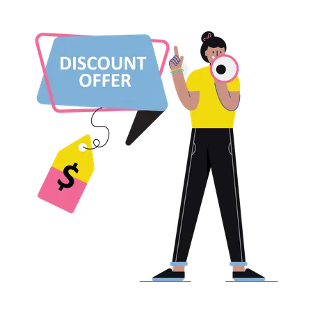 Announcing Discount Offer  Illustration