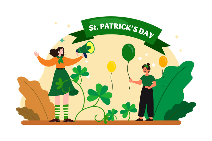 Announcing St Patrick’s Day Illustration