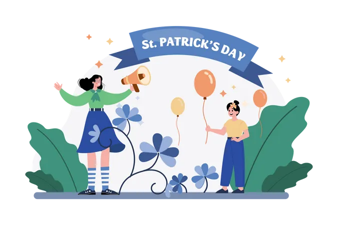 Announcing St Patrick’s Day  Illustration