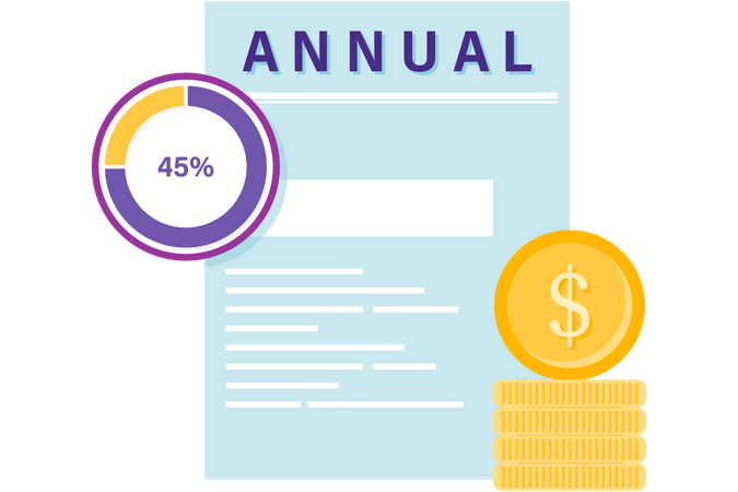 Annual budget visualisation  Illustration