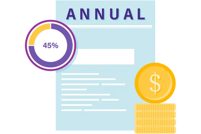Annual budget visualisation  Illustration