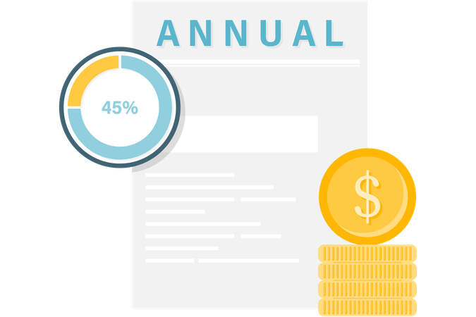 Annual budget visualisation  Illustration