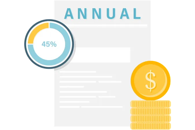 Annual budget visualisation  Illustration