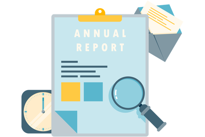 Annual report document  Illustration