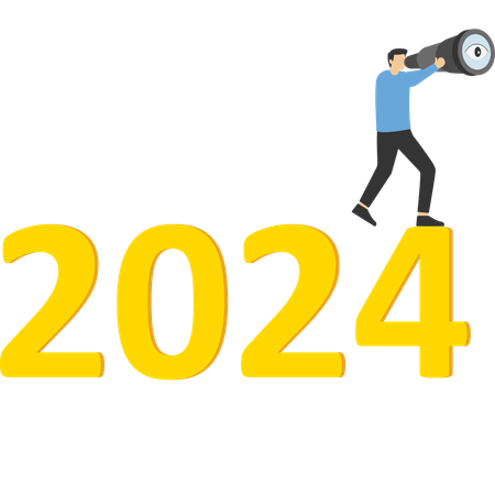 Perspectivas de negócios para o ano de 2024  Ilustração