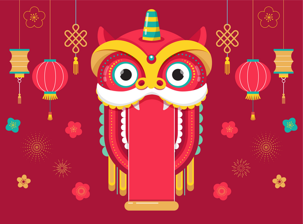 Ano Novo Chinês  Ilustração