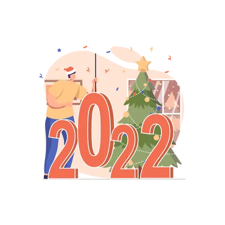 Año nuevo 2022  Ilustración
