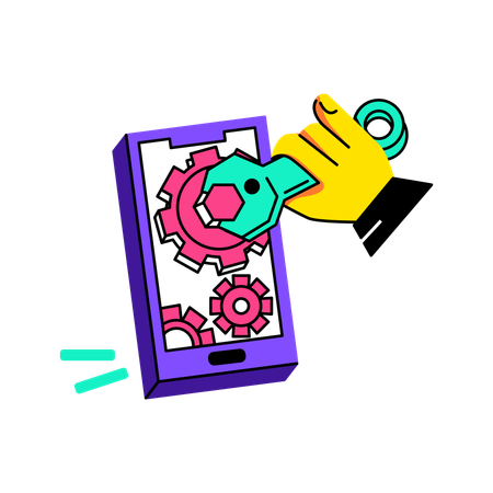 Anpassen der Smartphone-Einstellungen  Illustration