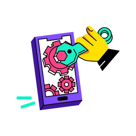 Anpassen der Smartphone-Einstellungen  Illustration