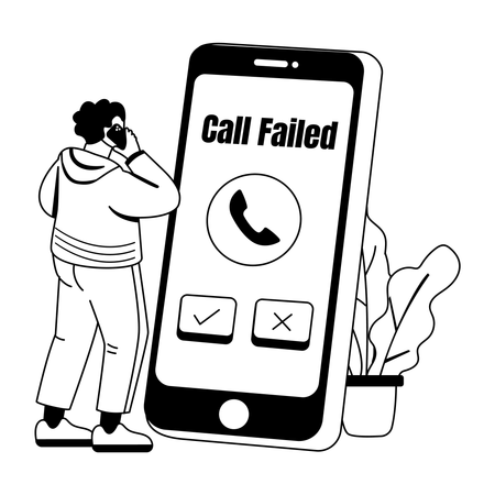 Anruf fehlgeschlagen  Illustration