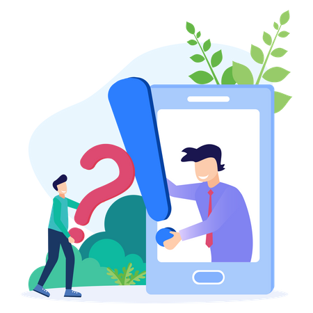 Answering questions  Illustration