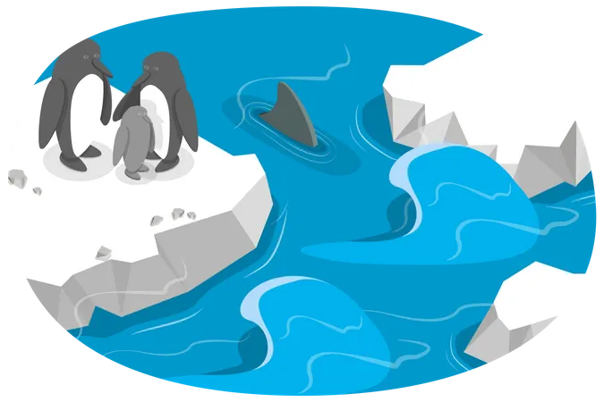 Antarctica Landscape  Illustration