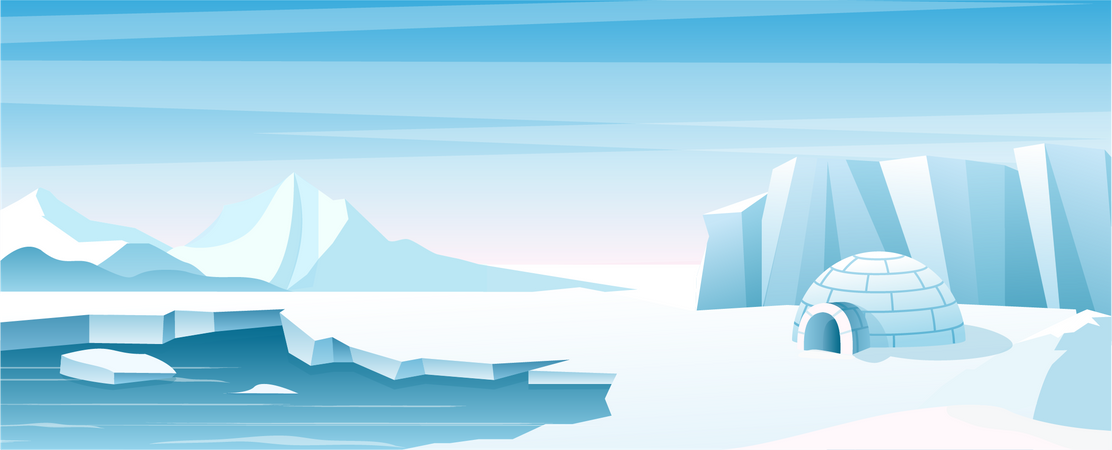 Antartica weather  Illustration