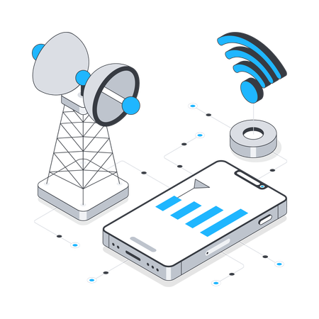 Antena Signal and mobile  Illustration