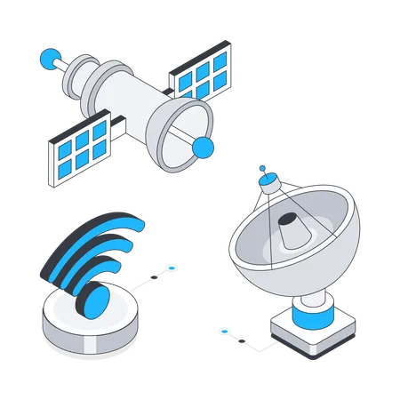 Antenne satellite  Illustration