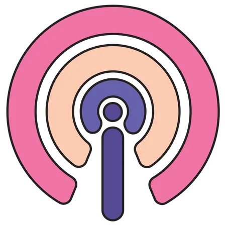 Antenne sans fil podcast  Illustration
