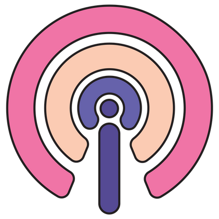 Antenne sans fil podcast  Illustration