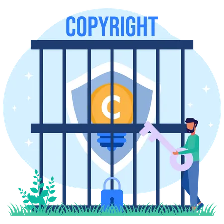 Anti Copyright Law  Illustration