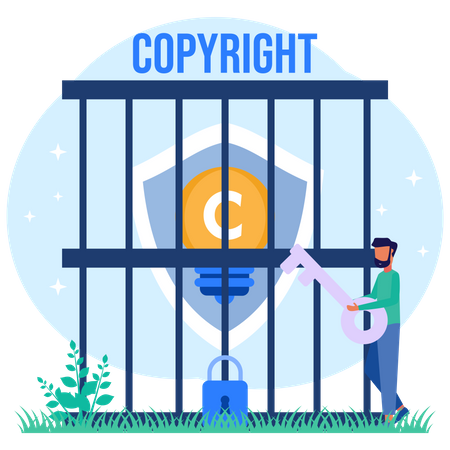 Anti Copyright Law  Illustration