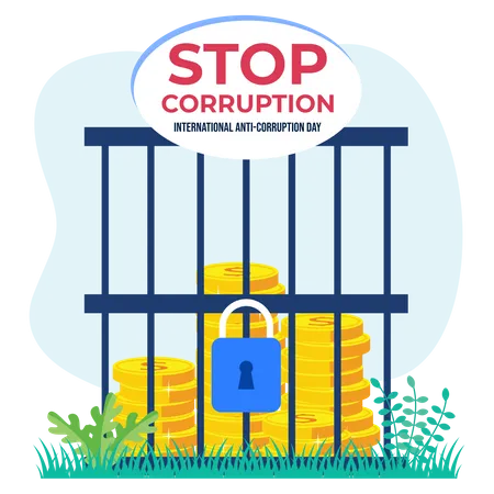 Anti-Corruption day Illustration
