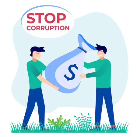 Anti Corruption Law Illustration