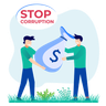 anti corruption law illustration free download