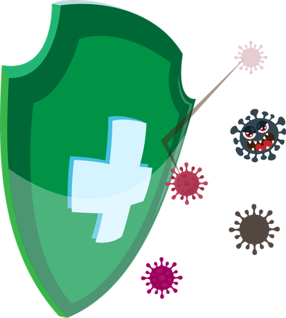 Anti virus shield  Illustration