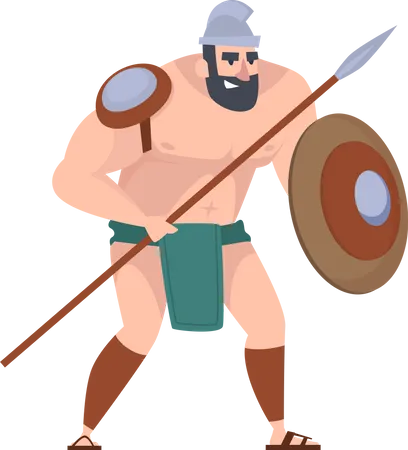 Guerrero de batalla de la antigua Roma  Ilustración