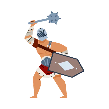 Antiker europäischer Gladiator  Illustration