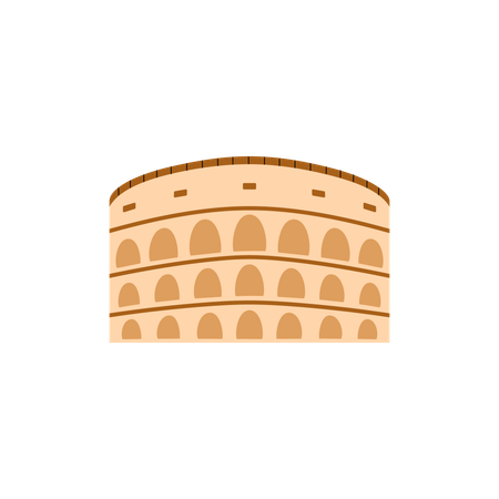 Antique Colosseum or Coliseum theater  Illustration