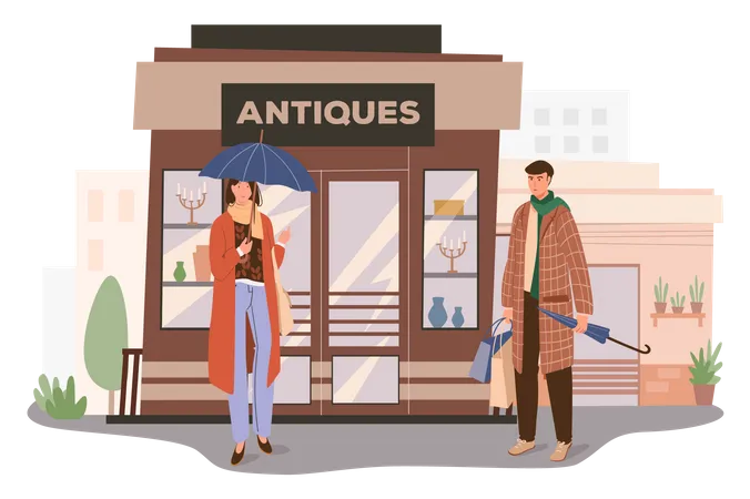 Antiques Store  Illustration