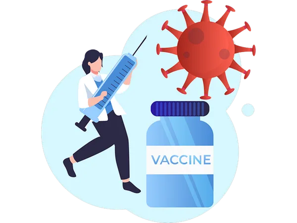 Antiviral Vaccination  Illustration