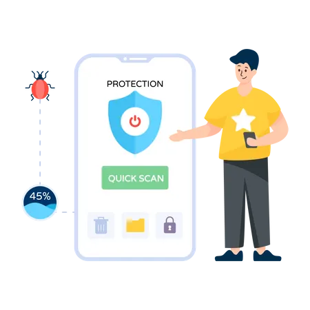 Antivirus App  Illustration