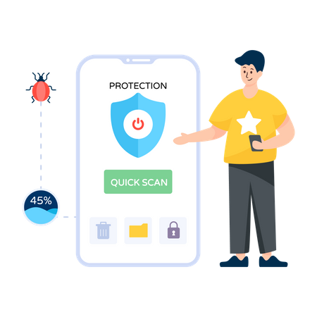 Antivirus App  Illustration