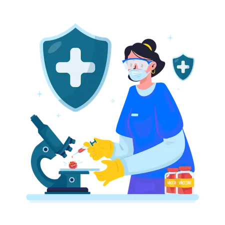 Antivirus research laboratory  Illustration