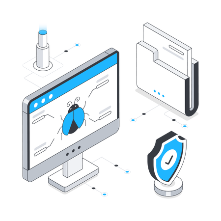 Antivirus web  Ilustración