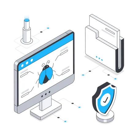 Antivirus web  Ilustración