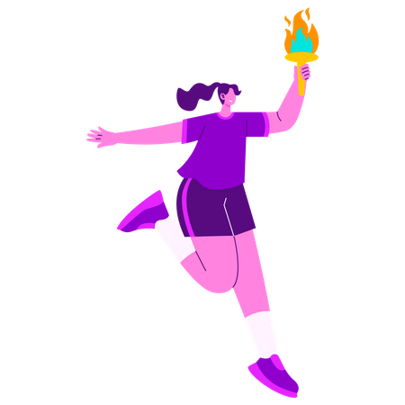 Antorcha encendida  Ilustración