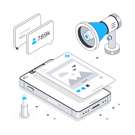 Anuncio de ingresos digitales  Ilustración