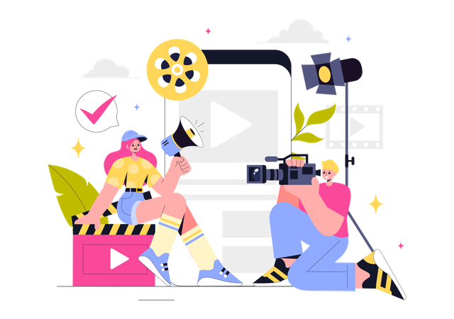 Anuncio de videografía profesional  Ilustración
